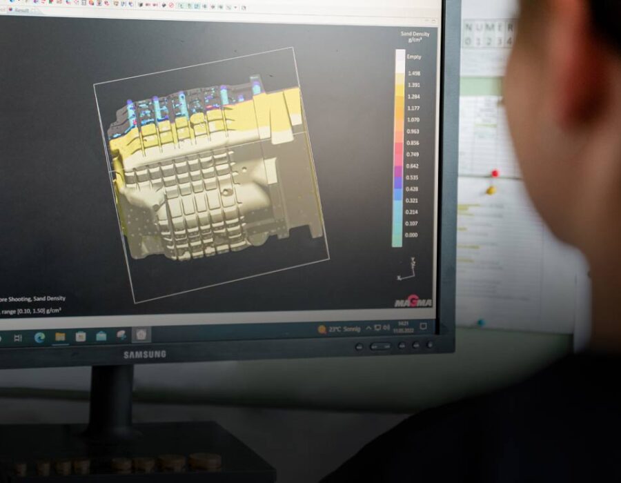 With our engineering team and our simulation capabilities with MAGMA SOFT (core shooting simulation, casting solidification stress simulation), we are ideally positioned for this.
